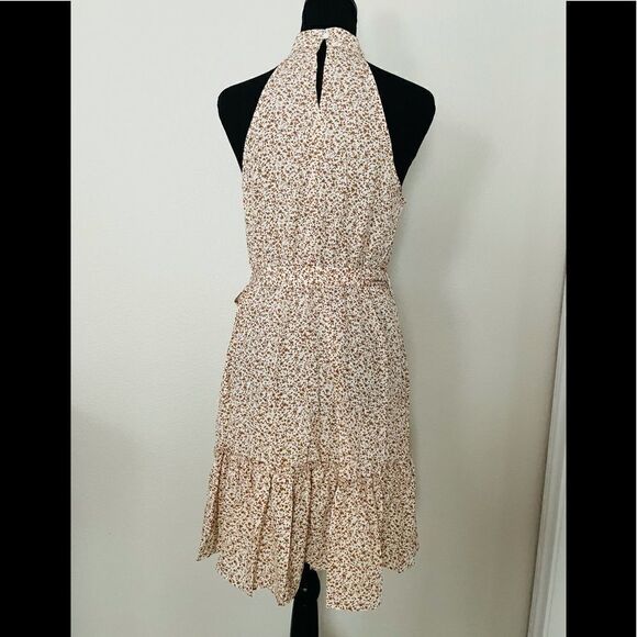 NWOT Floral Ruffle Hem Halter Dress - Picture 6 of 7